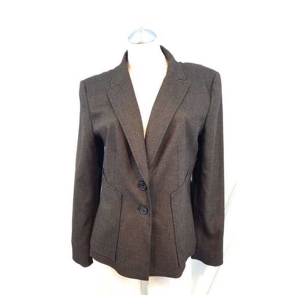 Halogen Size 14P Black Brown Blazer - Picture 1 of 6